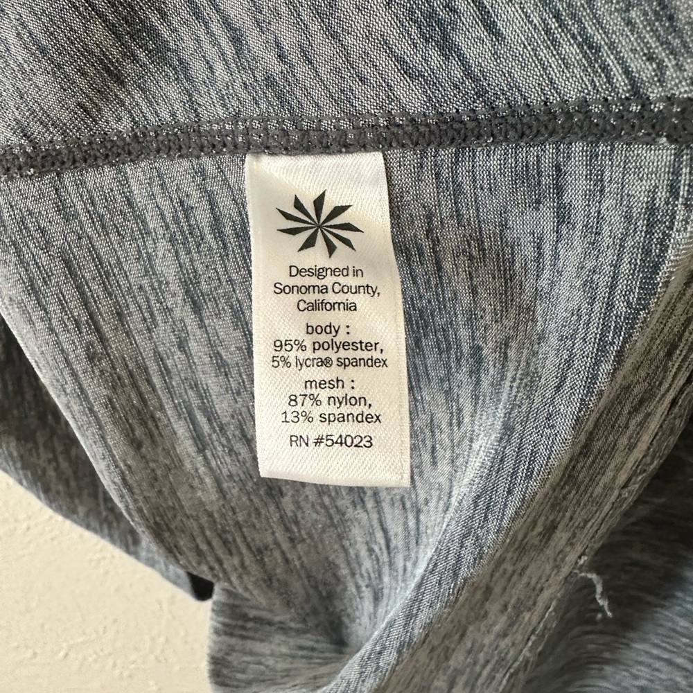 Athleta grey and mesh racerback tank top - Picture 7 of 8